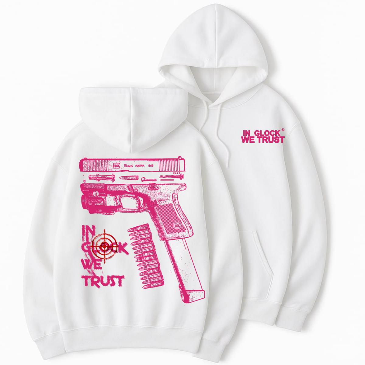 HOODIE,Design Glock Pink hunting Hoodie Full Color ,for men and women,Gift Hunting Hoodie