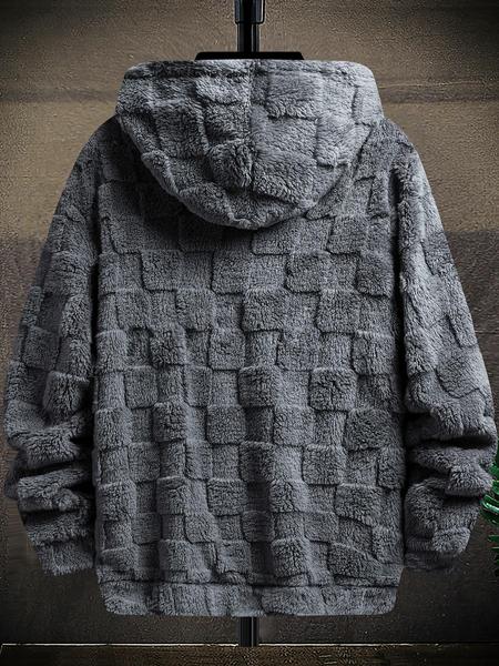 Men's Casual Simple Outdoor Pullover Sweater, Fleece Lined Warm Knitwear, Regular Fit Long Sleeve Top for Fall & Winter