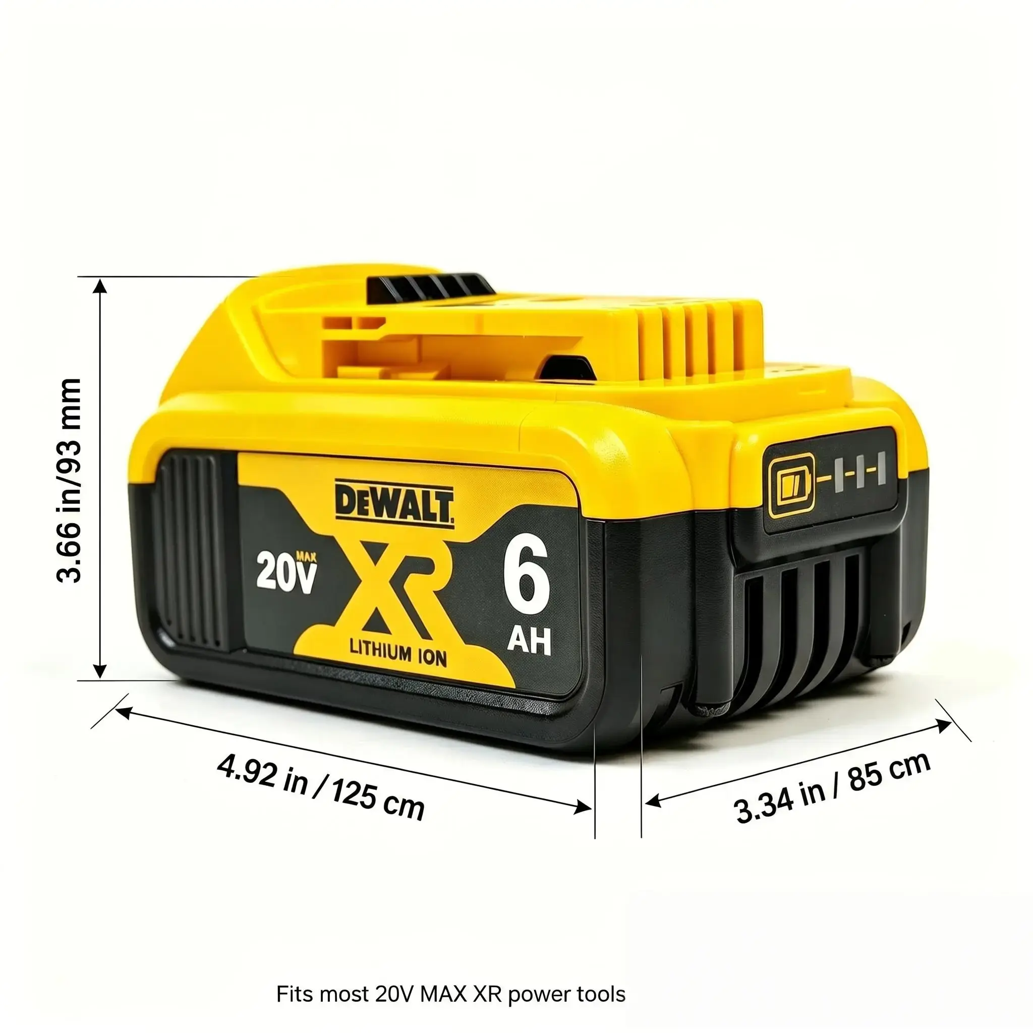 DEWALT 20V MAX Lithium-Ion 6.0Ah Cordless Drill Battery, Durable High-Capacity Lithium Replacement Battery for Power Tools, Lithium Replacement Batteries,father'sdaygifts