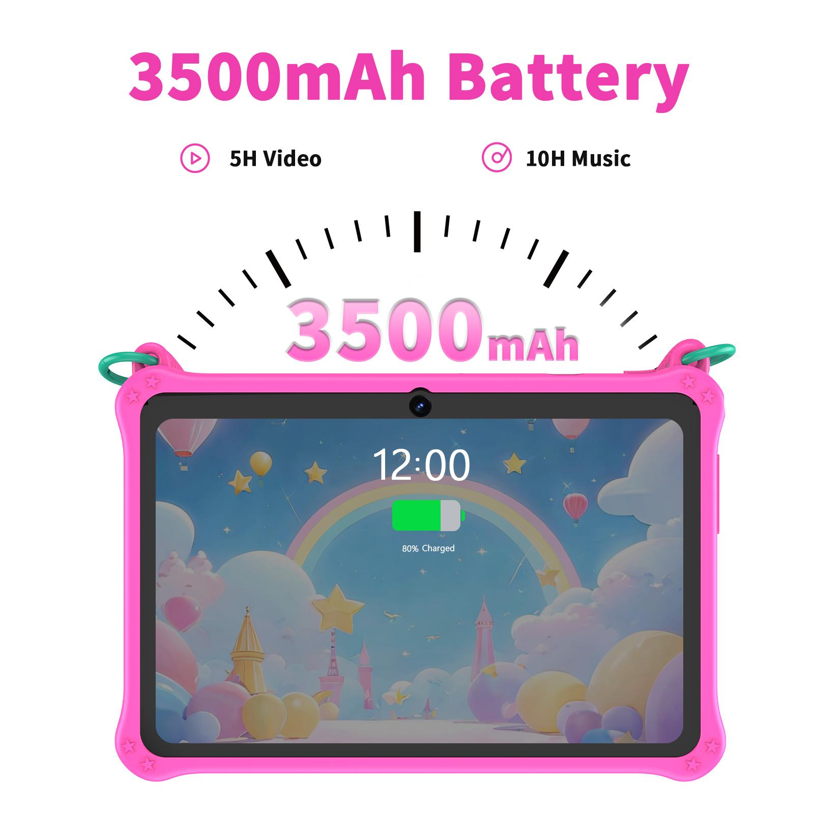 PRITOM 7 Inch Tablet with Silicone Case, 1 Count Android 13 Tablet with Handle, Learning Tablet with Protective Case, Android Wifi Tablet, Gift for Boys & Girls