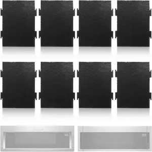 8PCS Replacement Microwave Charcoal Filters - Compatible with Whirlpool Over The Range Microwave Hood Models YKMLS311, YWML55011, WML75011, WML55011HS