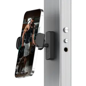 Magnetic Phone Holder for Gym - 360° Adjustable, Strong Portable Magnet Phone Mount for Workout Recording, Fitness Accessories Essentials, Compatible with Andriod Phone  and iPhone 16/15/14/13/12, Perfect Gift for Men & Women