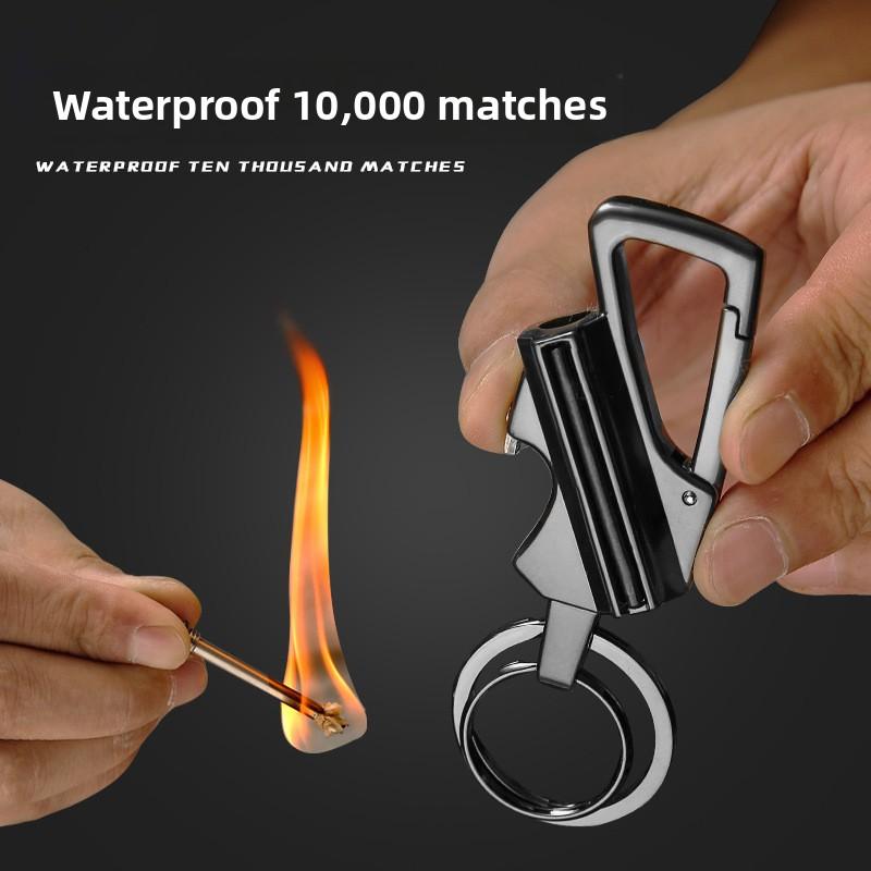 match kerosene lighter with multifunctional keychain outdoor waterproof portable wholesale