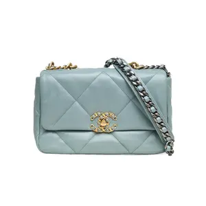 Pre-owned CHANEL 19BAG Flap Bag, Small, 26cm Blue P216245970