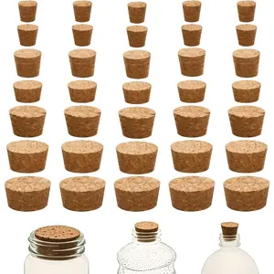 35 count Soft  Corks 7 Size, Wooden Tapered Cork Plugs  Bottle Stoppers,    Corks  for   Bottle Crafts