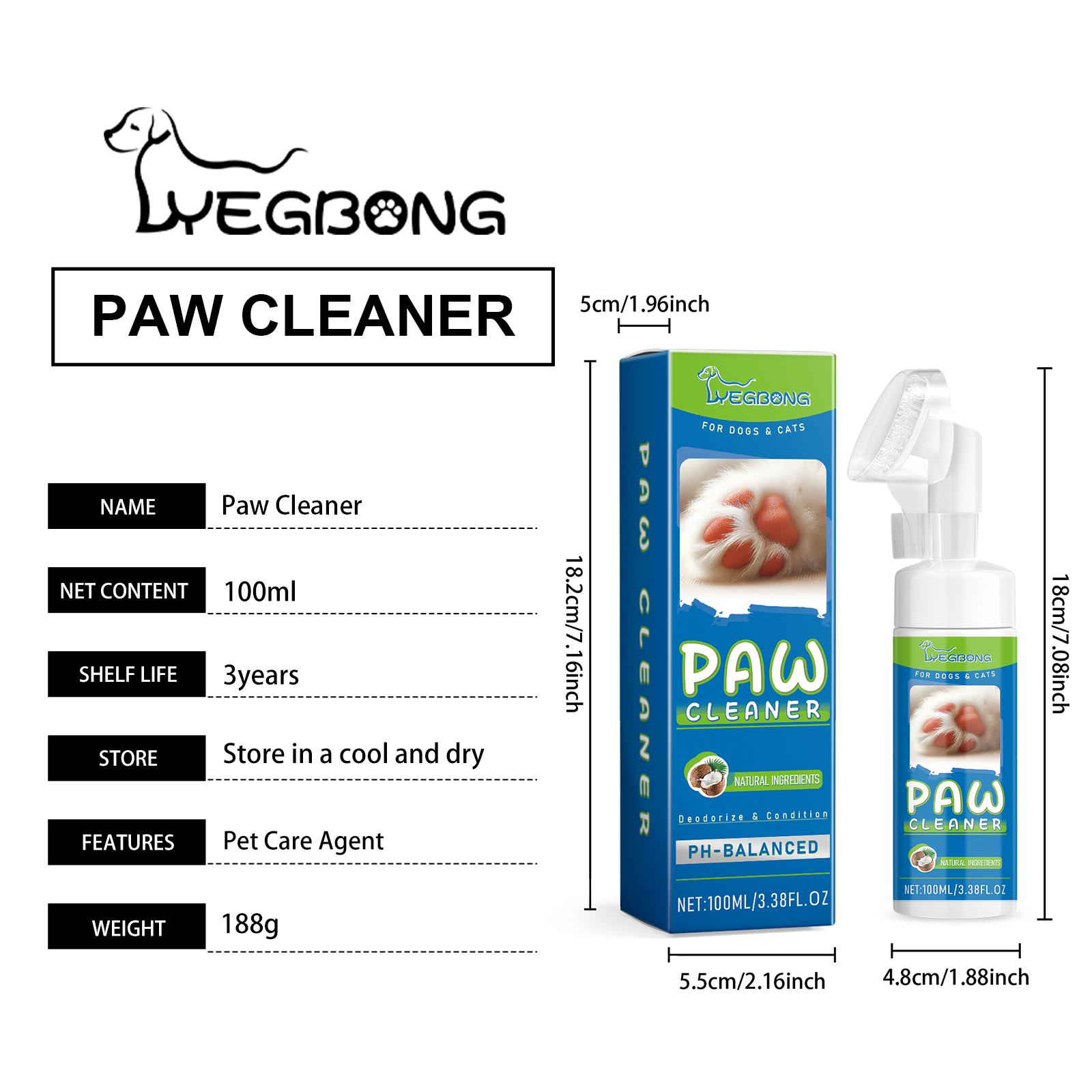 Yegbong Pet Foot Cleaner, Dog And Cat Wash Paws Foot Cleaner Foot Care Foam