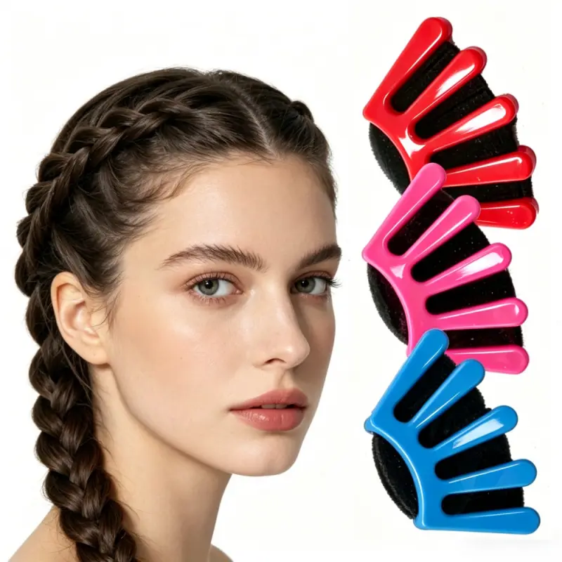 3pcs Hair Care Styling Tool Set: Heatless Styling, Quick Bun Maker, Hairdresser Curling Tongs Accessory, Suitable for Women, Girls And Wedding Hairstyles, Styling Hair Tools