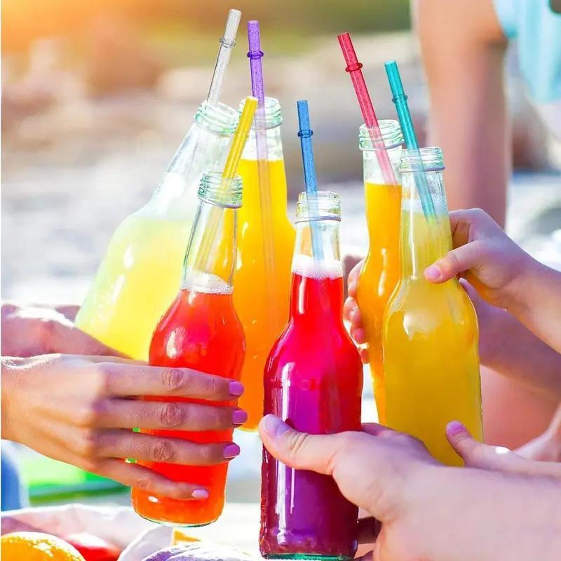 Reusable Straw Set, 12pcs Durable Straws with 1 Brush, Drinking Straws for 20-40oz Tumblers, Dishwasher Safe Straw