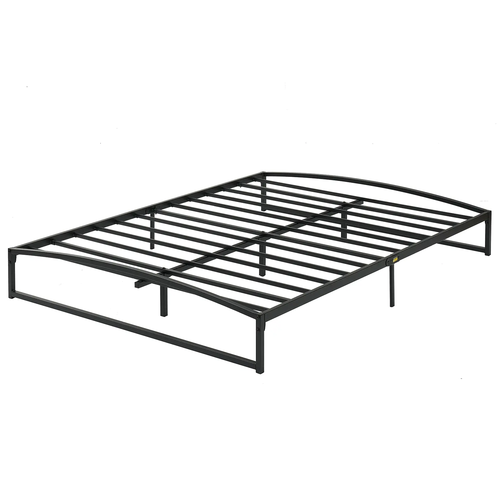 Modern Twin 6 Inch Steel Slat Platform Bed Frame Convex Design Mattress Foundation Anti Sagging Metal Frame Support Box Spring Replacement White