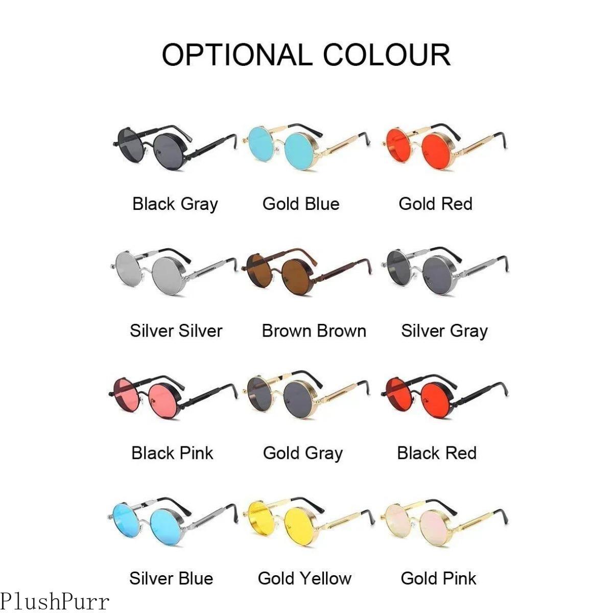 Metal Steampunk Sunglasses Men Women Fashion Round Glasses Brand Drsigner Vintage Sun Glasses High Quality Oculos De Sol UV400