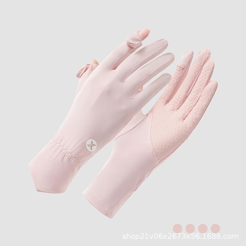 New sunscreen gloves women's ice silk driving cycling sports outdoor summer thin UV protection