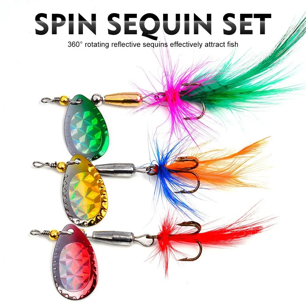12 Pack Fishing Spinner Baits for Freshwater and Saltwater, Rooster Tail Lures for Trout Bass Walleye Crappie Salmon Pike, Blade Bait