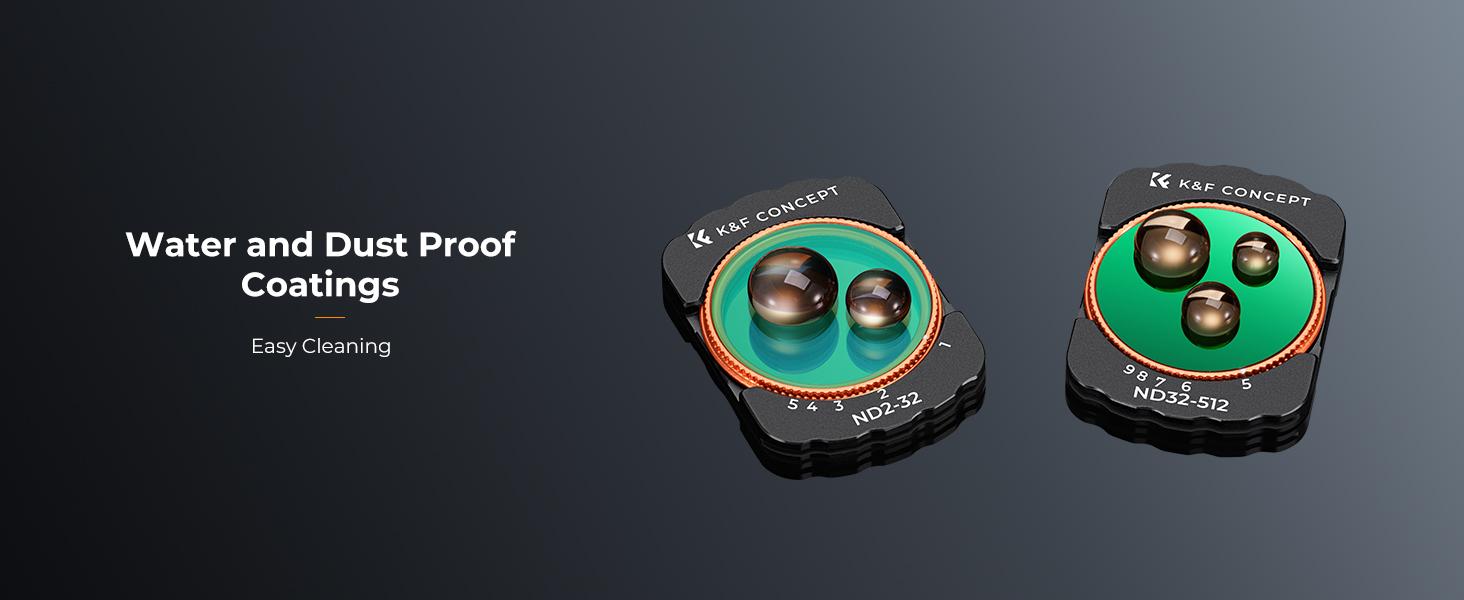 K&F Concept Effect Filters Compatible with DJI OSMO Pocket 3 External Expanded View Accessories Filters (ND2-32 + ND32-512)