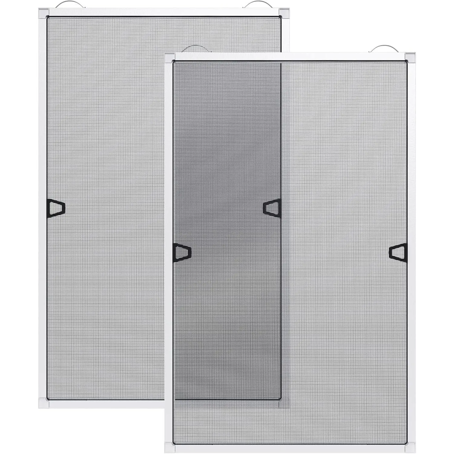 Paramondo 2 Sets DIY Window Screen Frame Kit, White, 46" x 46", Easy Cut-to-Size Window Screen Replacement, Includes Screen Mesh, Frame Parts & Installation Tools