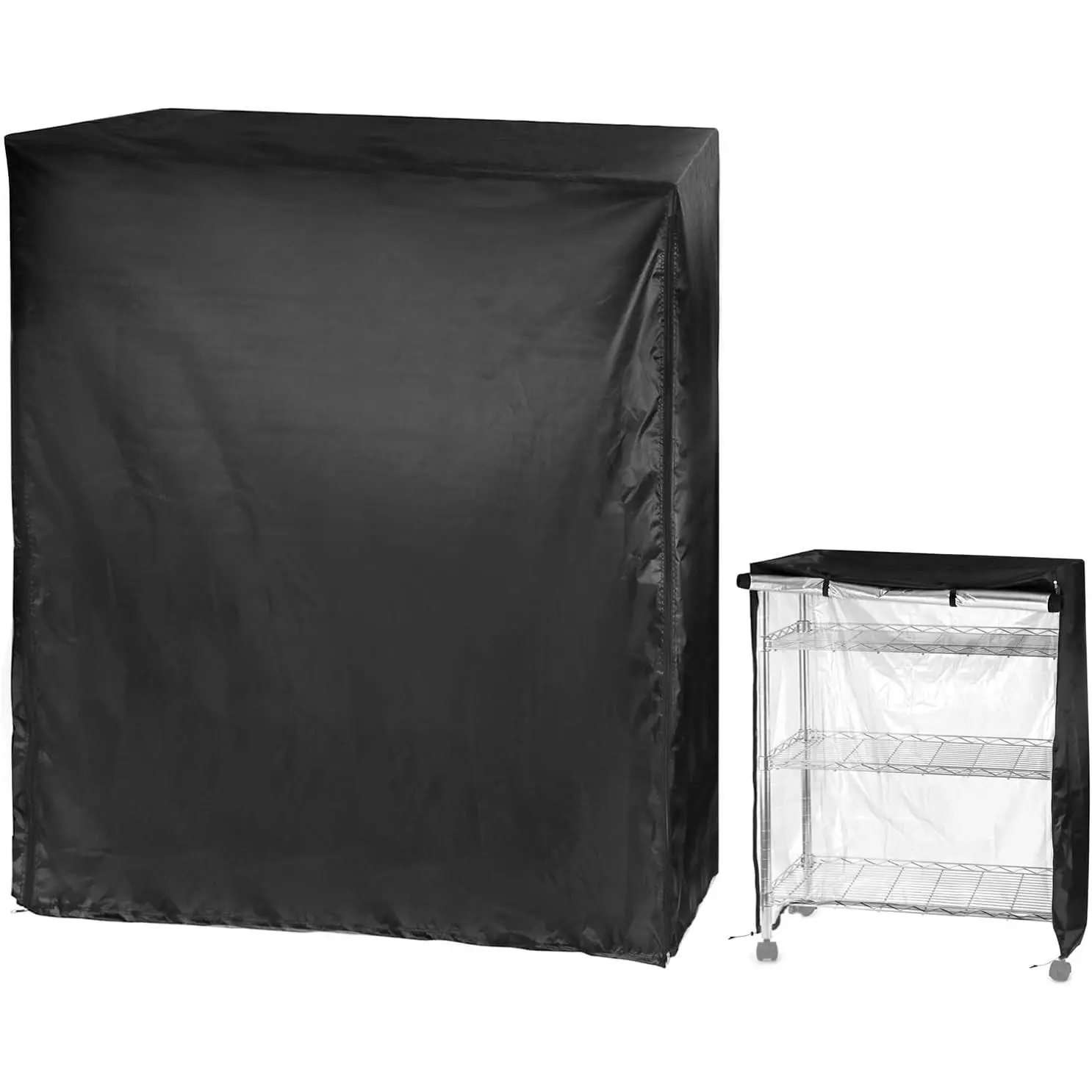 Wire Rack Cover - 60"x24"x72", Oxford Cloth Keeps Rack Clean, Black Protective Cover for Home Office Storage and Garage