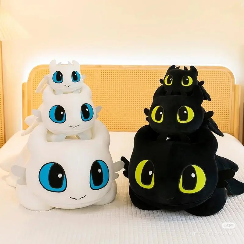 38-60cm Little Flying Dragon Kawaii Plush Toy Lying Posture Style Toothless Doll Pillow Children Couple Christmas Birthday Gift