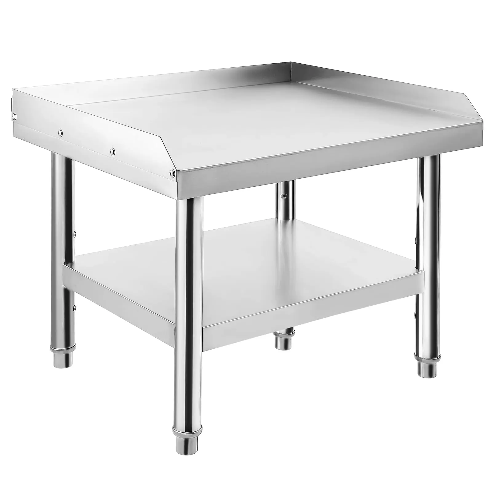 GARVEEStainless Steel Grill Stand Table 60x30x24 inch with Adjustable Storage Undershelf, Heavy-Duty and Easy to Assemble for Home and Commercial Kitchen Use