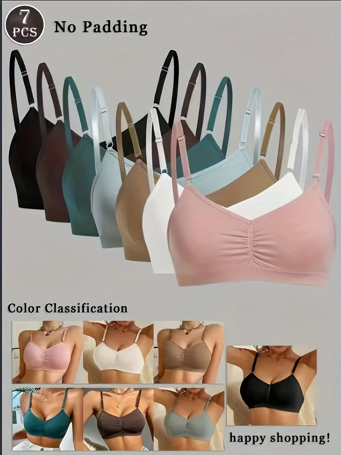 Women's Comfortable Breathable Triangle Cup Bras, Casual, Thin Design, No Steel Support, Ideal for Daily Wear & Everyday Use
