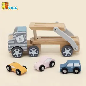 2-in-1 Car Carrier Truck with Ramp & 3 Mini Cars | Storage & Play Set for Toddlers