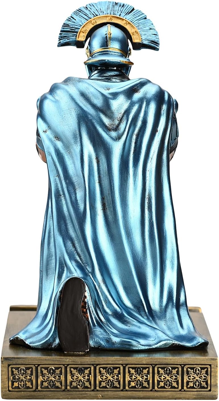 Centurion Cloak Warrior Knight Pen Holder Mobile Phone Stand Desk Organizers and Accessories as  for Office and  (Blue)