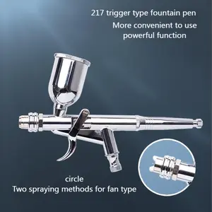Airbrush Kit with Trigger Airbrush, 0.5mm Nozzle, Round and Fan Spray Functions, Ideal for Art Painting, Small Area Spraying, DIY Projects