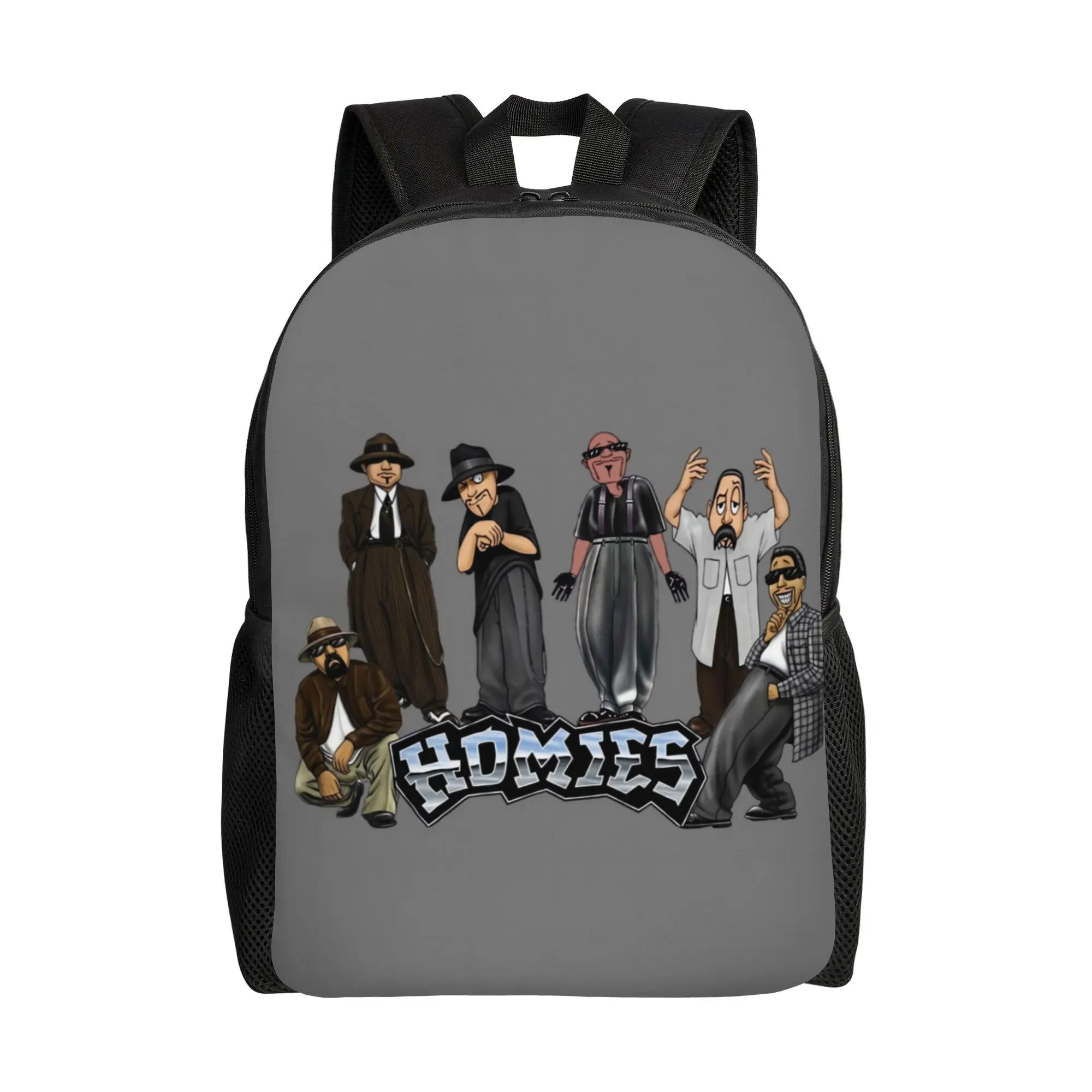 Lil Homies Chicano Style Backpack - Lightweight and neutral color scheme, suitable for university, urban commuting, and short trips, supports hand wash/dry clean, a comfortable choice for busy days, a casual travel accessory