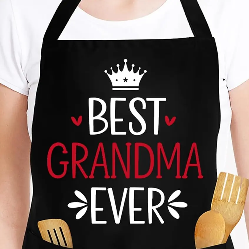 Mothers Day Gifts For Grandma, Gifts For Grandma Grandmothers Bbq Kitchen Cooking Chef Apron Mothers Day Birthday Christmas Valentines Day Presents Ideas