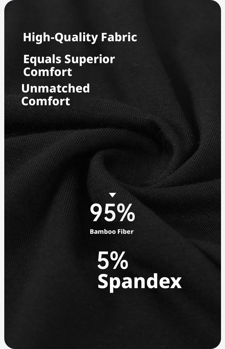 Men's Bamboo Fiber Boxer Briefs Premium Extra Long Mid Waist Breathable Moisture Wicking Anti Odor Soft Comfortable Stretchy Lightweight Durable No Ride Up Sports Underwear