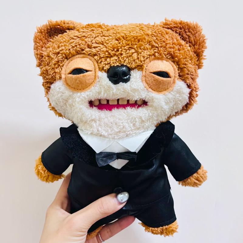 2026 New Fuggler Wedding Theme Ugly-Cute Monster Plush Toy | Funny Toothy Stuffed Doll | Trendy Collectible, Desk Decor & Gift