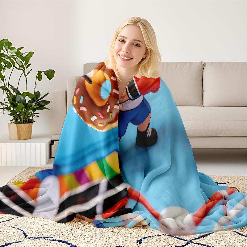 Donut Boxers Meme Blanket: The Viral Funny Food Fight Throw Blowing Up TikTok, Ultra Soft Plush Fleece Blanket Printed In USA For Donut Lovers & Meme Enthusiasts