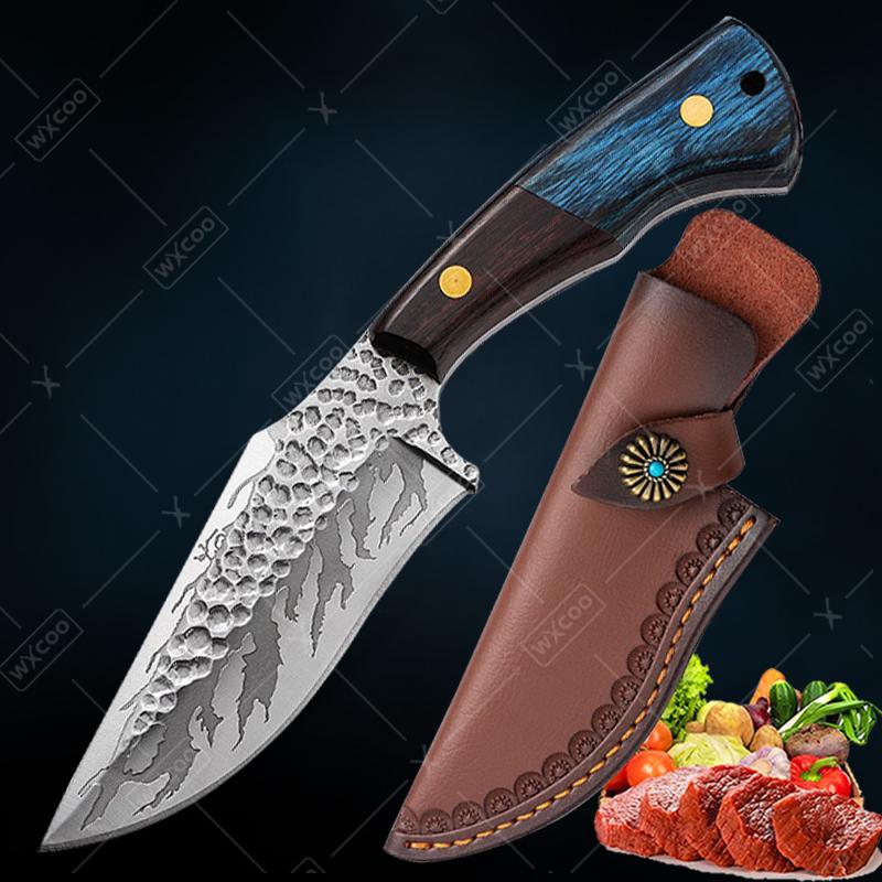 Portable Stainless Steel Boning Knife Meat Cleaver Multi-purpose Vegetable Chopper Fruit Paring Knives For Outdoor Camping BBQ