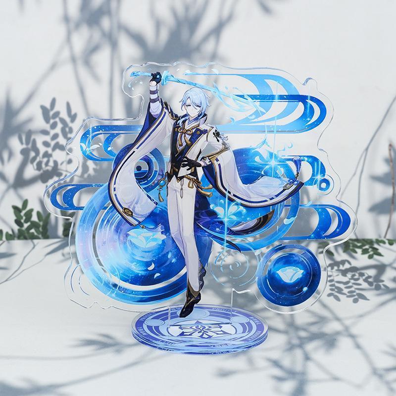 Game Impact New Stand Figure Acrylic Yelan Chevreuse Navia Xiao Cosplay Model Plate Desk Decor Fans Friend Gift