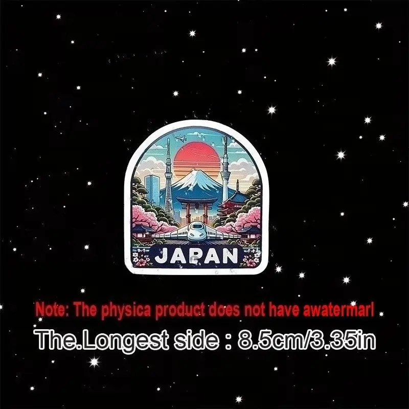 Mount Fuji Cherry Blossom “JAPAN” Decal Sticker – Vinyl for Car Bumper, Laptop, Helmet, Phone Case, Water Bottle, Fridge, Irregular Shape, Anime/Fantasy/Animal/Movie/Space Theme Room Decor
