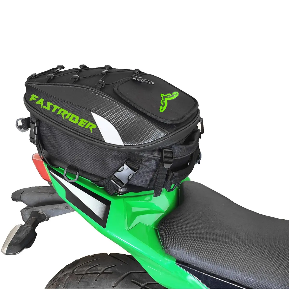 Hard Shell Motorcycle Helmet Backpack, Oxford Material Waterproof Bike Bag, Reflective Stripes, Large Capacity, for Cycling and Travel