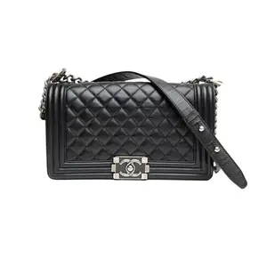 Pre-owned CHANEL Leboy Medium 25cm Black Calfskin PristineP226257879