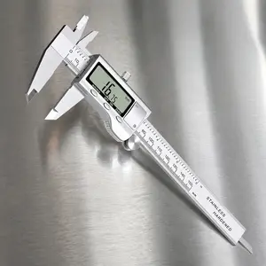 High Precision Digital Caliper 0-150mm, IP54 Stainless Steel Micrometer with LCD Display, Inch/Metric Conversion for Metalworking, Engineering, and Outdoor Precision Measurement Tools