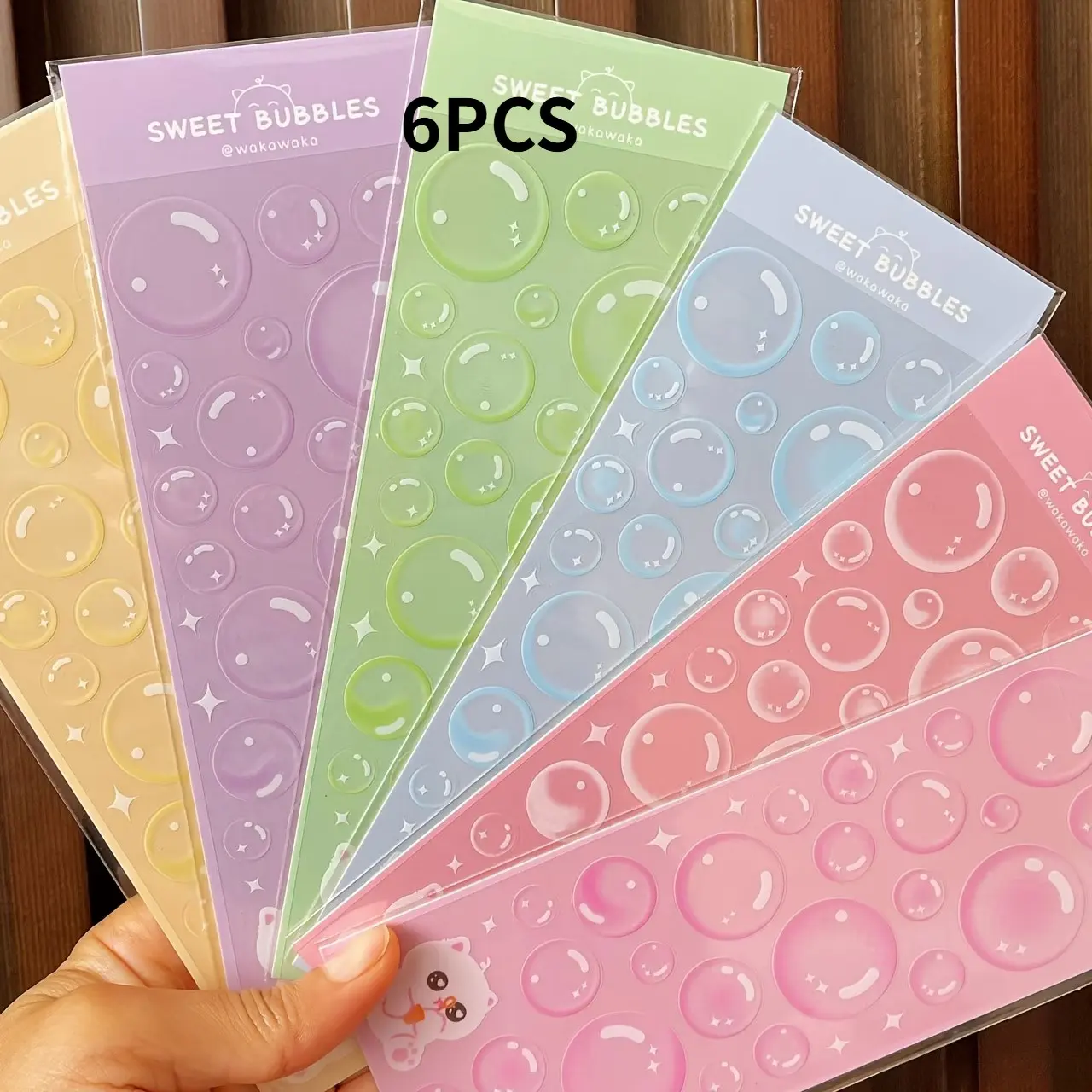 Colorful Bubble Stickers for Scrapbooks, Transparent Bubble Stickers for Notebooks, Cute Fresh Decorative Material, Diary Planner Stickers