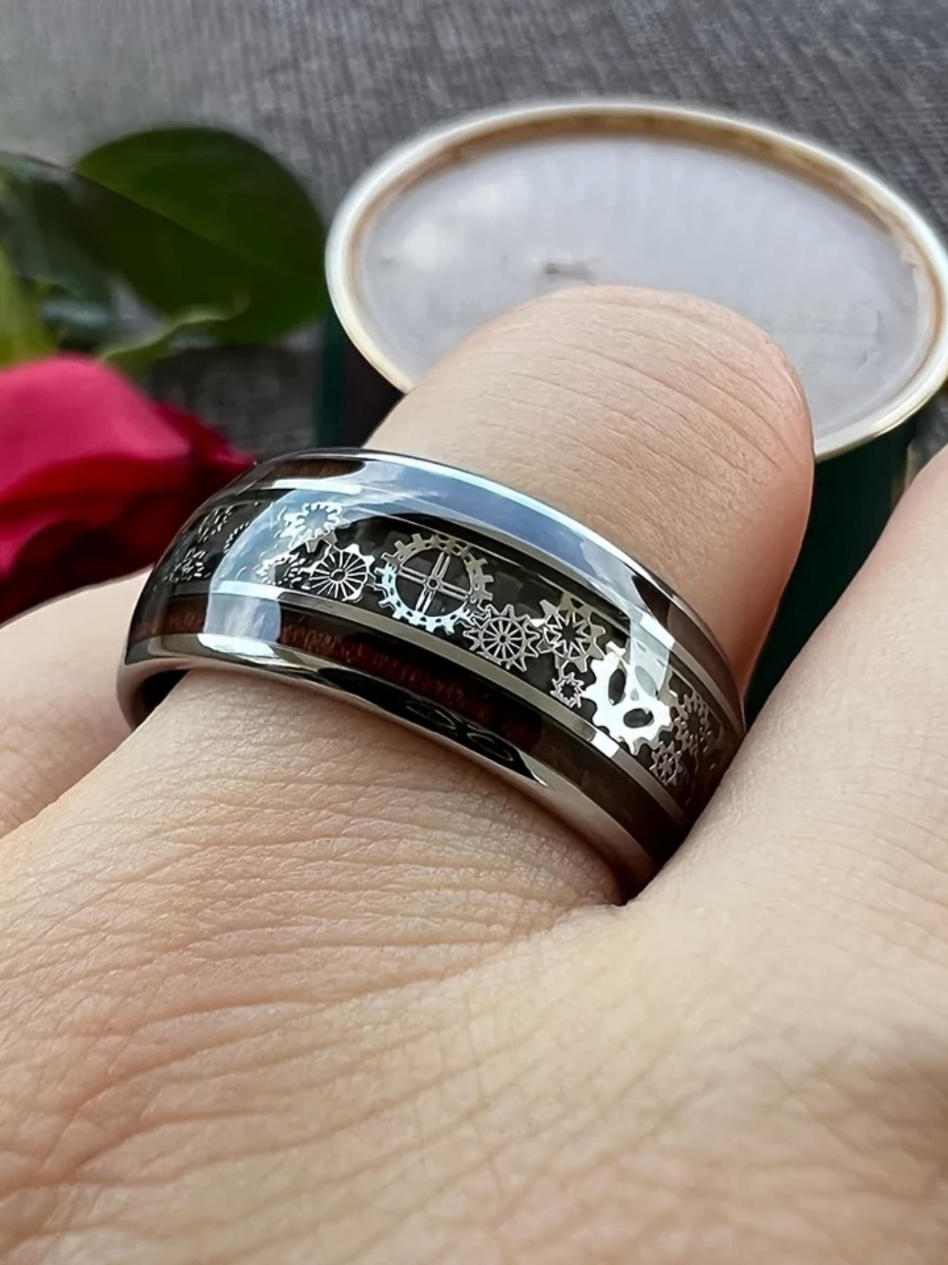 Vintage Punk Gear Ring, Stainless Steel Ring for Men & Women, Fashion for Party, Everyday Accessories, Trendy for Birthday Gift, Witchy , Vintage Rings