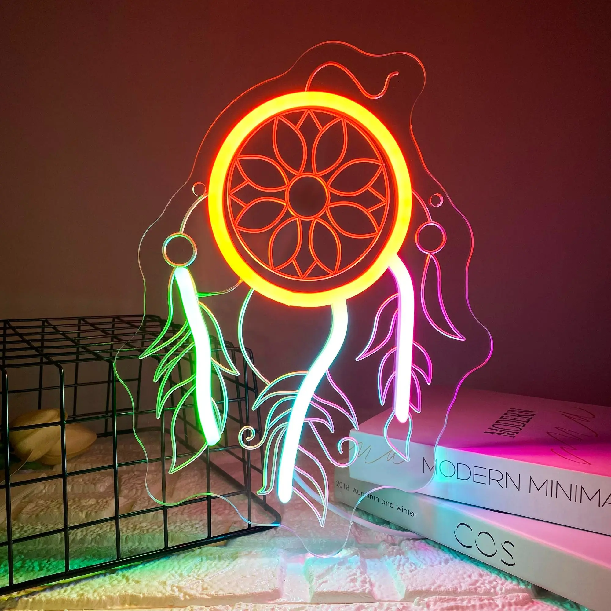Dreamcatcher Neon Sign, Dreamcatcher Led Night Light, Handmade Neon Wall Decor, Dreamcatcher Decor Art, Dreamcatcher Light Sign, Best Wishes Gift