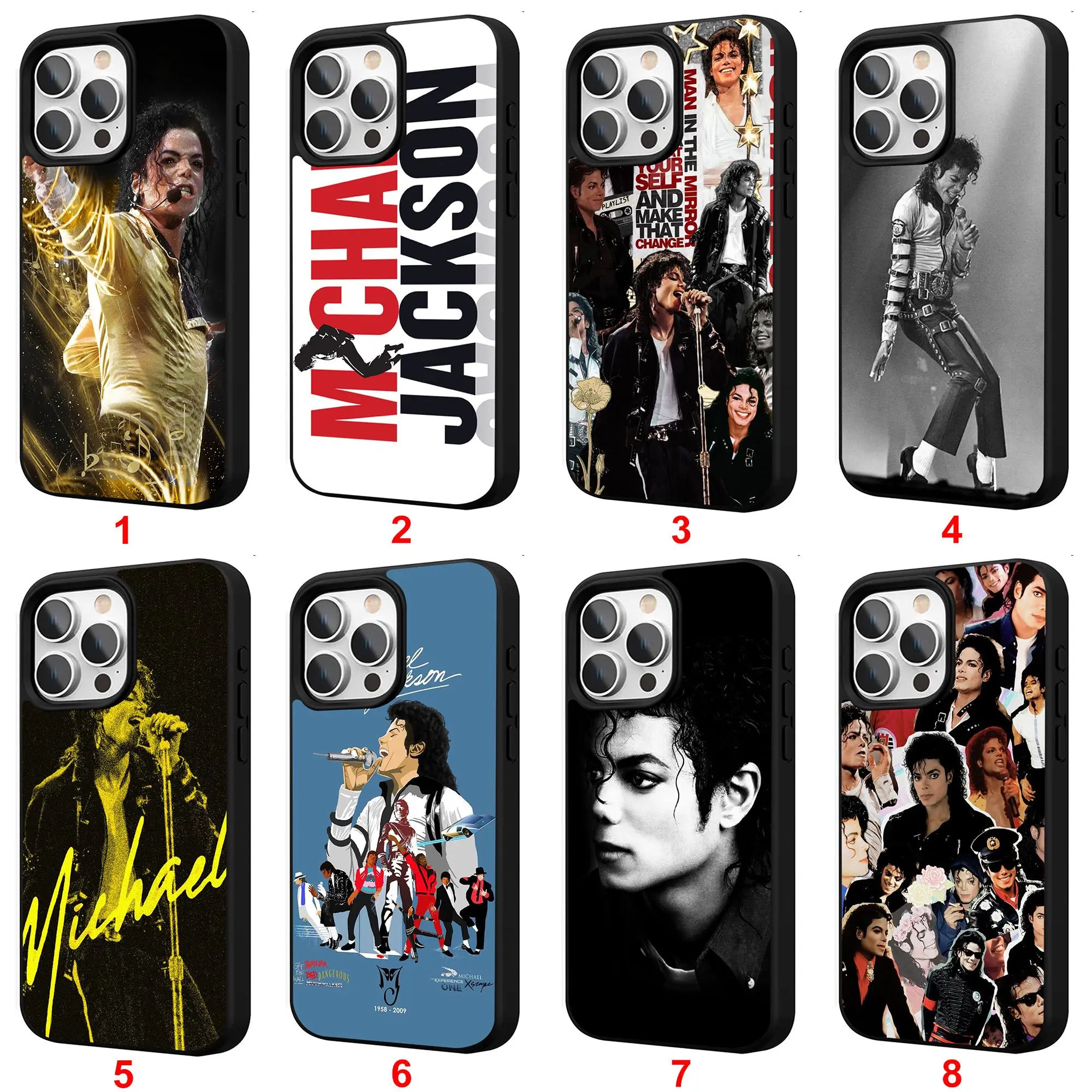The Michael Jackson King of Pop MJ TPU Protective Phone Case For iPhone 17-11 (Pro Max, Pro Plus) & Samsung S26-23 Drop-Resistant Safety Case
