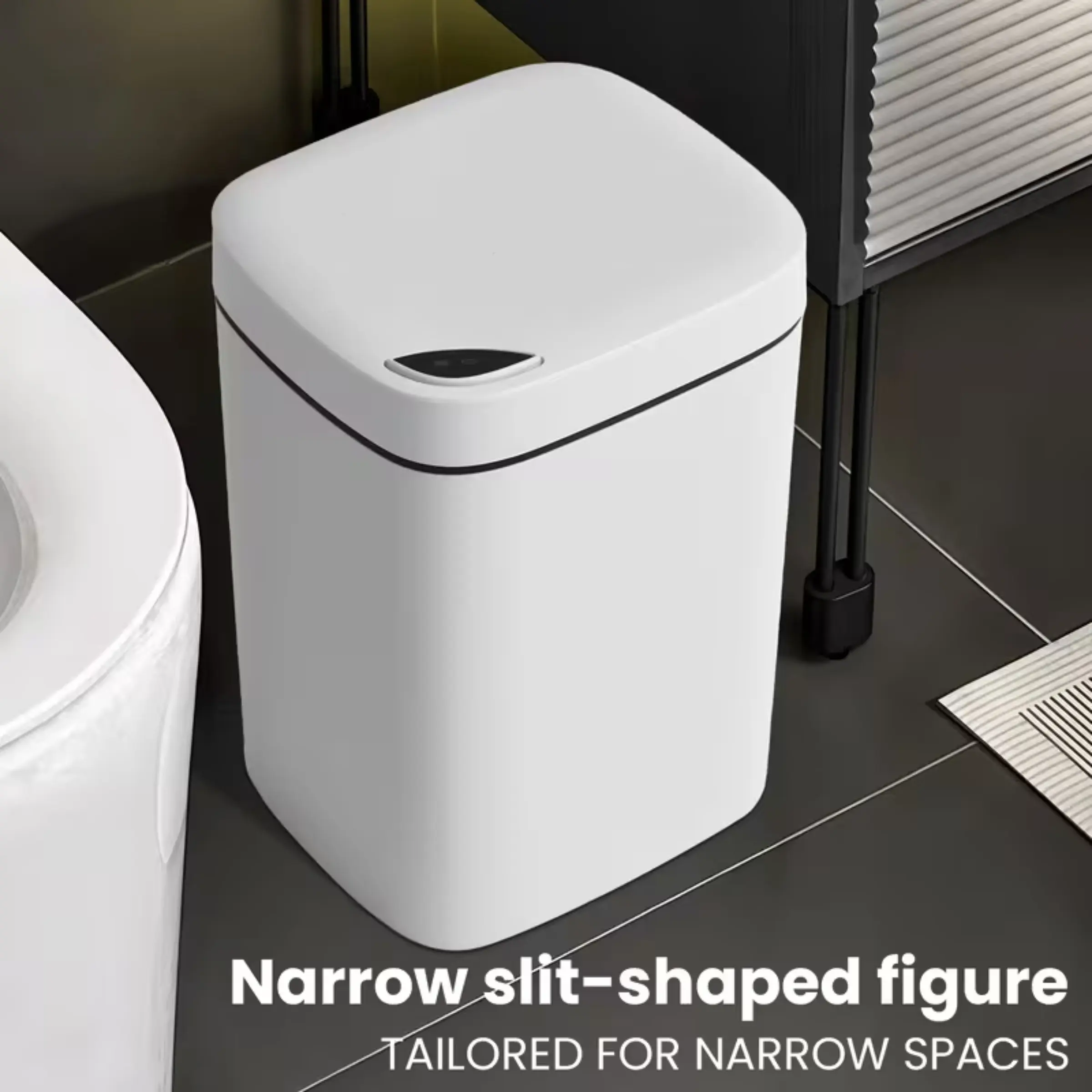 Smart Motion Sensor Trash Can, Touch-Free Automatic Lid, Leak-Proof Design, Quiet Close, Multiple Sizes, Battery Operated, Kitchen & Bathroom, Bathroom Trash Cans