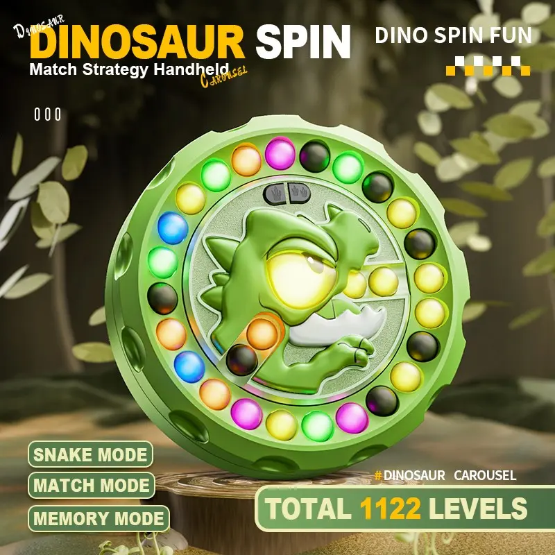 1122 Level Dinosaur Gem Color Match Game, Fun Rotating Coloring Toy, Stress Relief Tools Educational Desk Toy, Perfect for Halloween, Christmas, Birthday Gifts