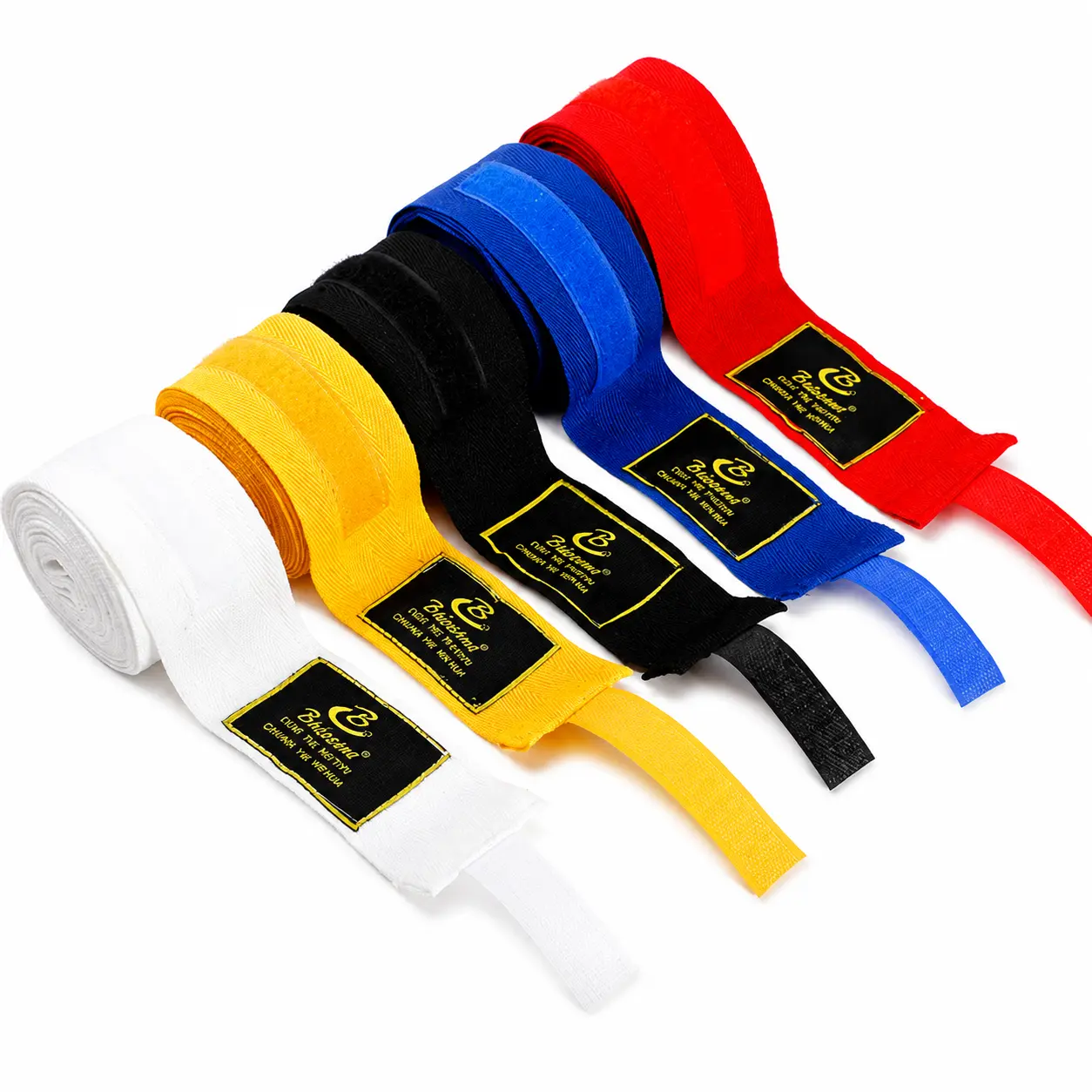 Premium Elastic Hand Wraps for Boxing, Muay Thai, Sanda & MMA Training – Breathable Cotton-Polyester Blend with Secure Hook-and-Loop Closure, Unisex Fit for Men and Women, 180-Inch Length for Full Wrist and Knuckle Support