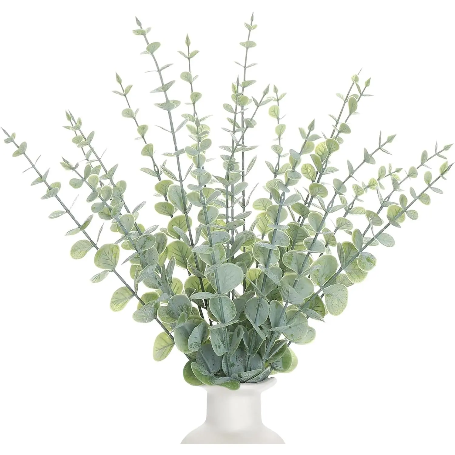 18-Count Photorealism Flexible Artificial Eucalyptus Stems, Modern Long-Lasting Greenery Branches & Leaves Bouquet, Floral Decor Centerpiece for Party, Wedding Home Decor