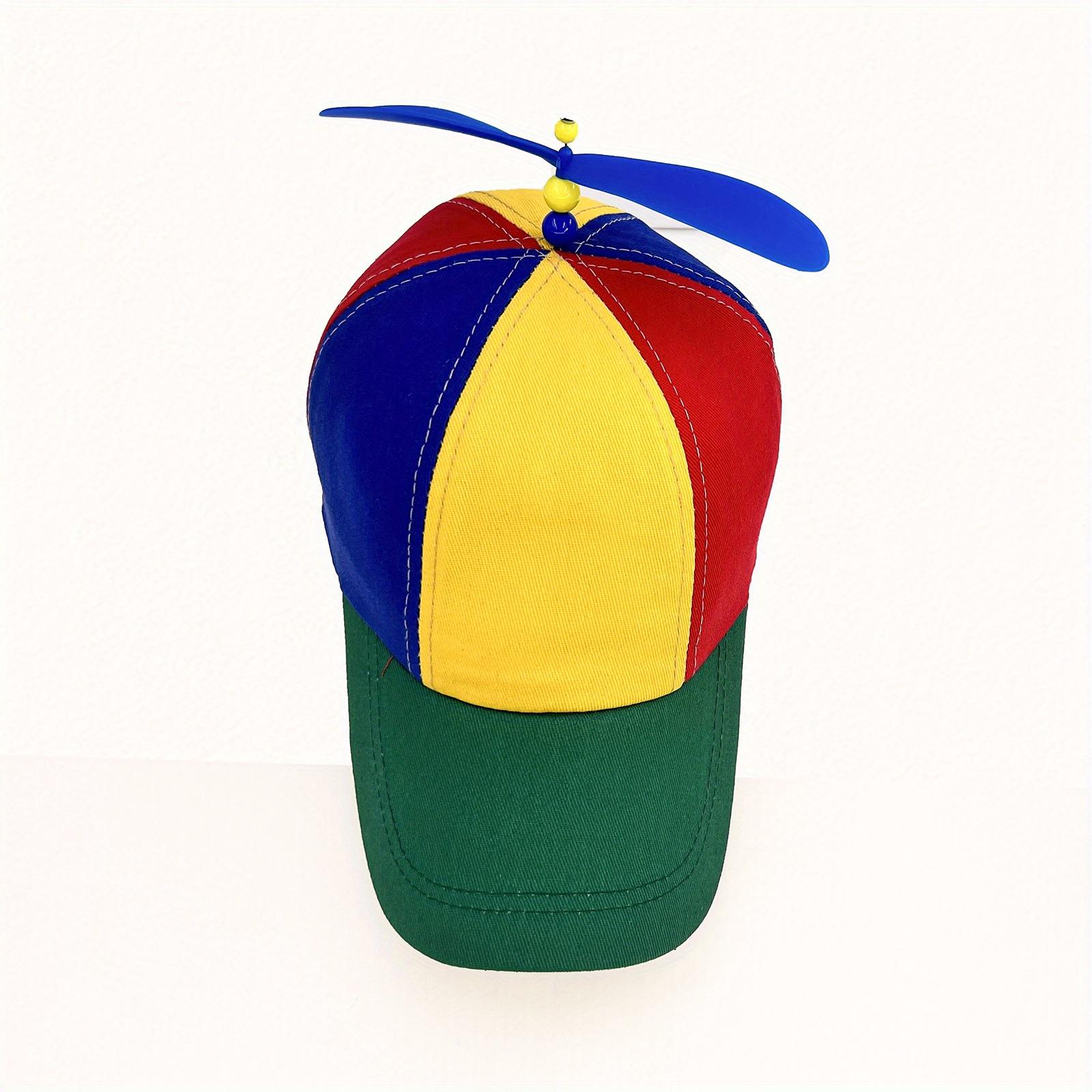/European and-Border Creative Detachable Propeller Baseball Cap, Parent-Youngsters Sun Protection Bamboo Dragonfly Peaked Cap