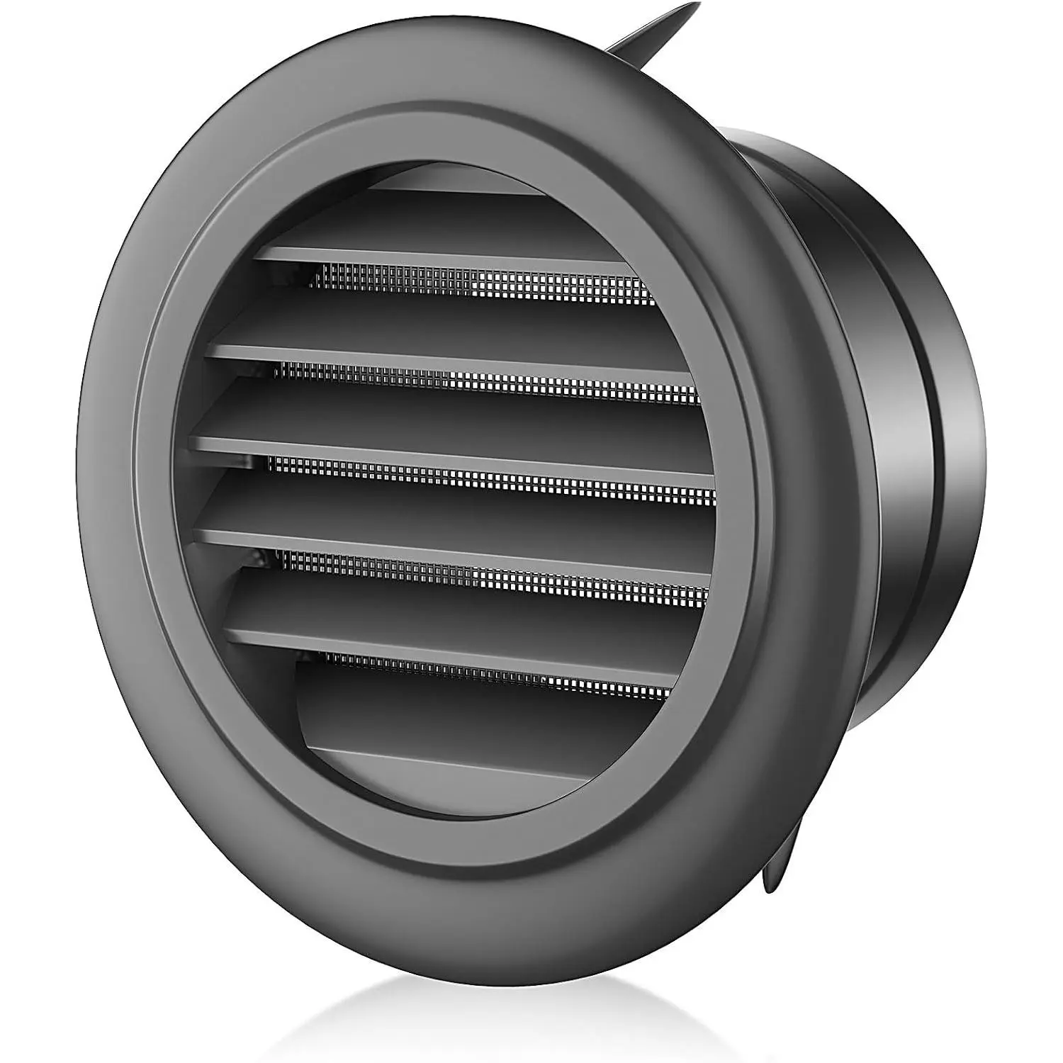 3 Inch Soffit Vent for Exhaust Fan with -in Mesh Screen, Black Round Soffit Exhaust Vent Cover ABS Louver Grille Cover, Eve Dryer Vent for Bathroom Office Kitchen (ABS Soffit Vent 3in-black)