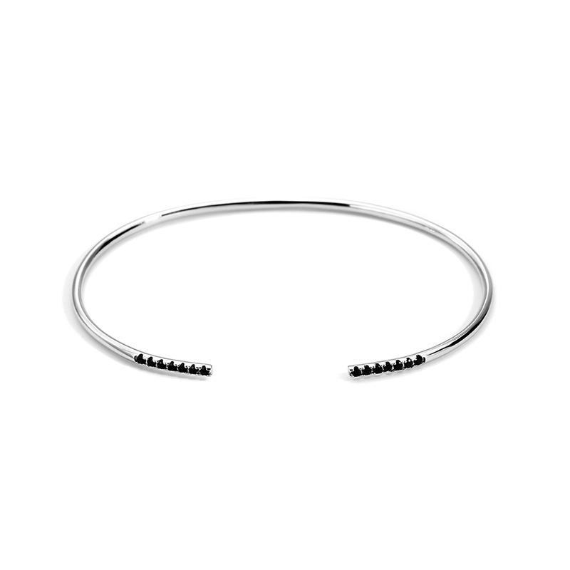 Minimalist Open Zircon Bracelet Gold Plated Diamond Inlaid Adjustable for Women Luxury Temperament Daily Wear Gift Jewelry