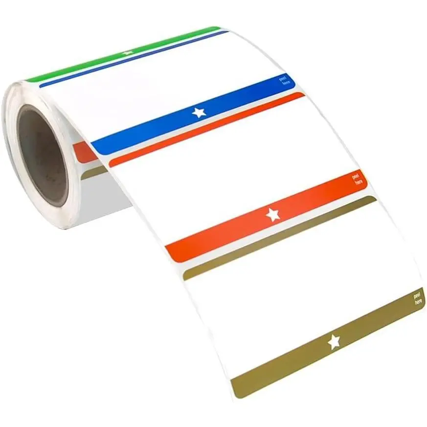 L LIKED 200 Removable Labels 2"x3.5", 5 Colors Freezer for Storage