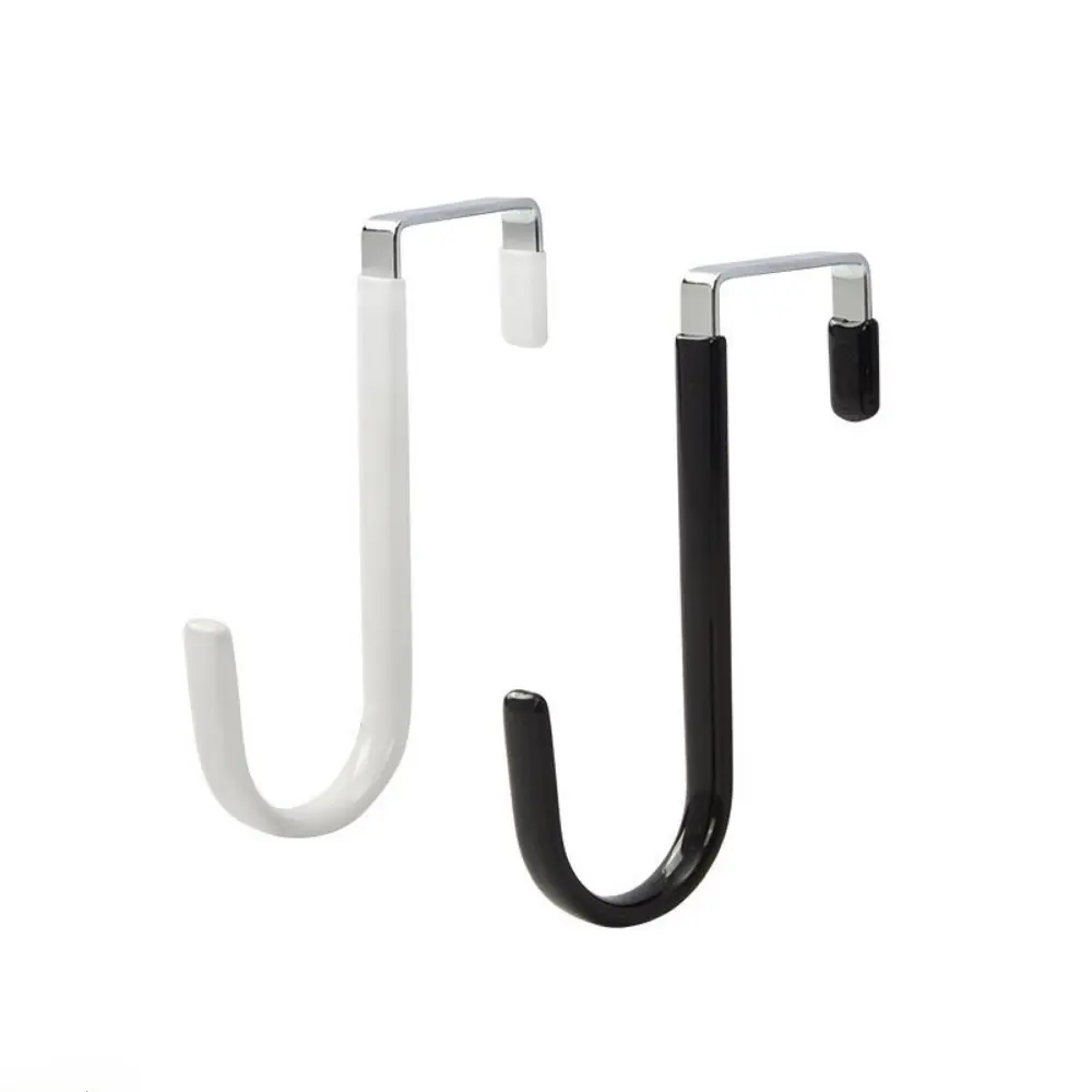 Heavy Duty Metal Over Door Hook, Slim Multi-Hook Hanging Rack with Anti-Slipping Design for Bathroom and Kitchen Storage, Multi-Hooks