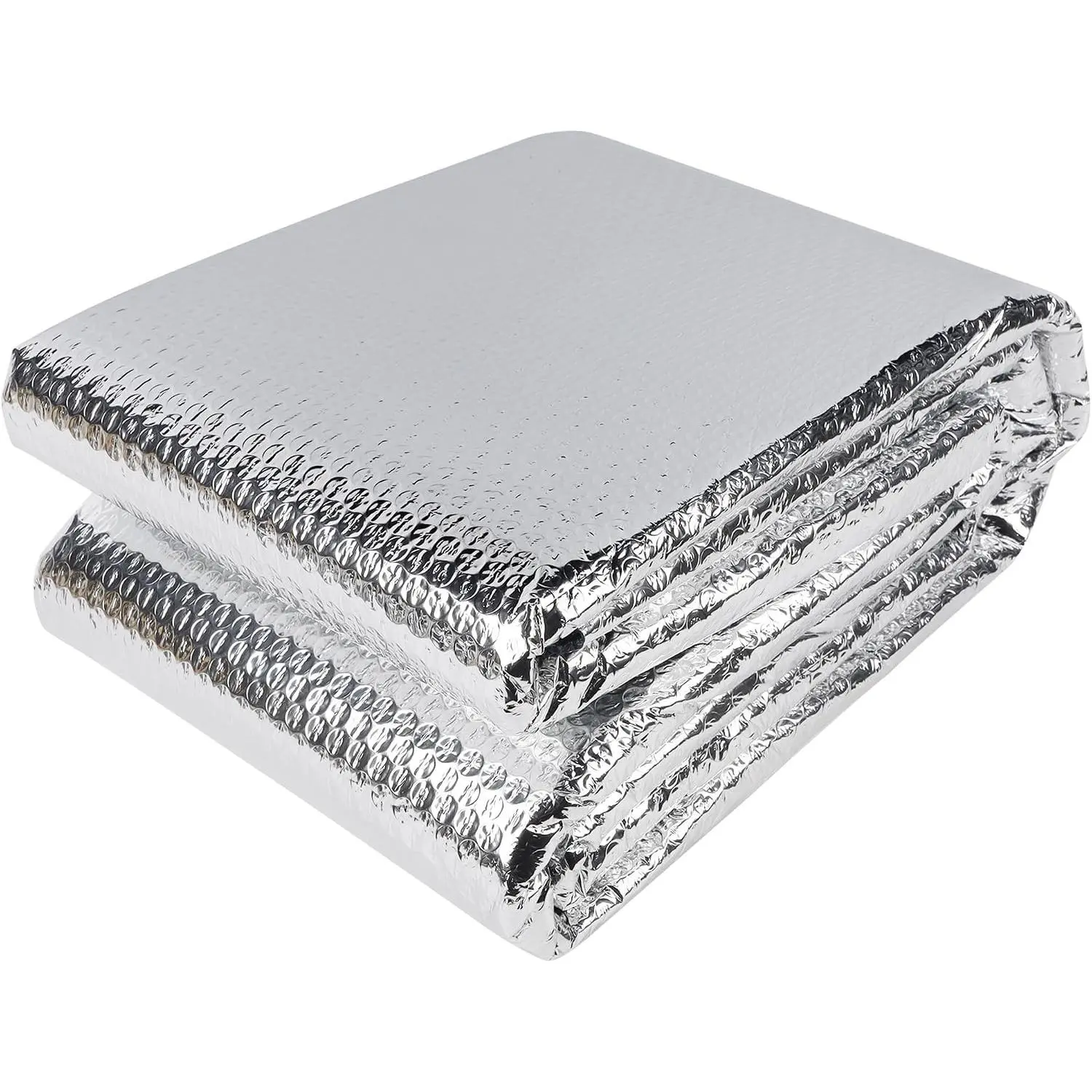 59" x 8FT Reflective Insulation Roll, Double-Sided Aluminum Foil Bubble Film, Weatherproof Thermal Cover for Windows, Garage, RV, Basement, Winter & Summer